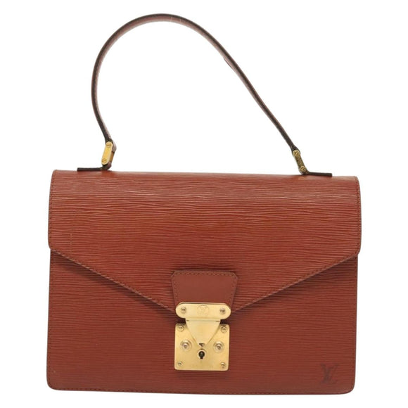 LOUIS VUITTON Epi Concorde Hand Bag Brown M52133 LV Auth 137918