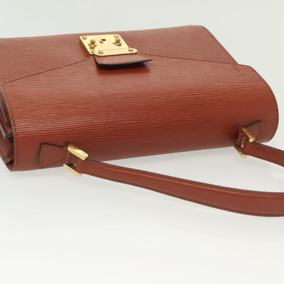 LOUIS VUITTON Epi Concorde Hand Bag Brown M52133 LV Auth 137918