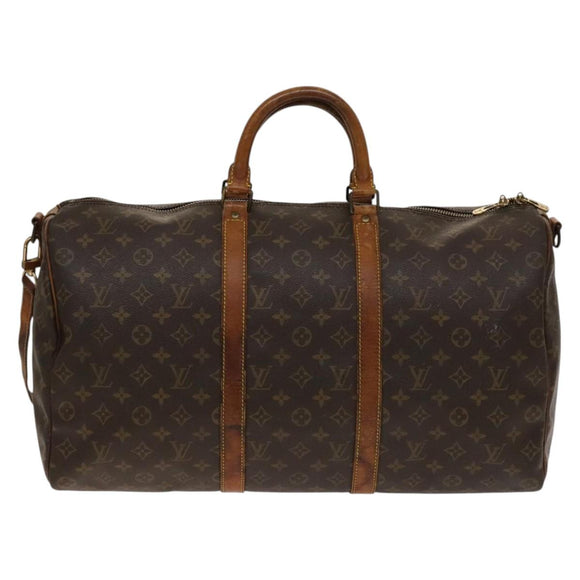 LOUIS VUITTON Monogram Keepall Bandouliere 50 Boston Bag M41416 LV Auth 137921