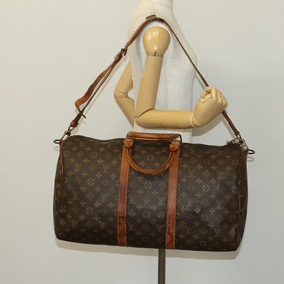 LOUIS VUITTON Monogram Keepall Bandouliere 50 Boston Bag M41416 LV Auth 137921
