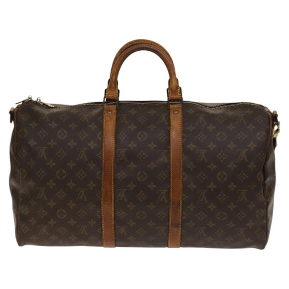 LOUIS VUITTON Monogram Keepall Bandouliere 50 Boston Bag M41416 LV Auth 137921