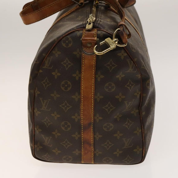 LOUIS VUITTON Monogram Keepall Bandouliere 50 Boston Bag M41416 LV Auth 137921