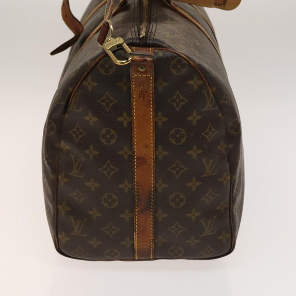 LOUIS VUITTON Monogram Keepall Bandouliere 50 Boston Bag M41416 LV Auth 137921