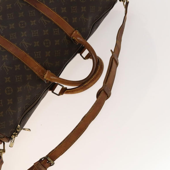 LOUIS VUITTON Monogram Keepall Bandouliere 50 Boston Bag M41416 LV Auth 137921