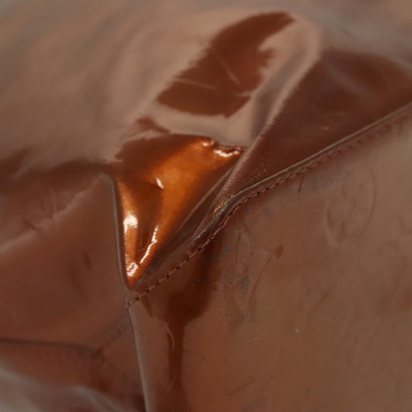 LOUIS VUITTON Monogram Vernis Reade MM Hand Bag Bronze M91143 LV Auth 137923