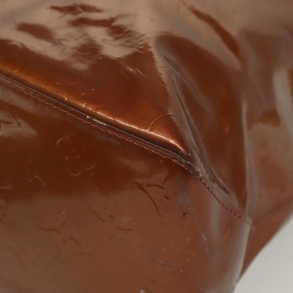 LOUIS VUITTON Monogram Vernis Reade MM Hand Bag Bronze M91143 LV Auth 137923