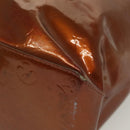 LOUIS VUITTON Monogram Vernis Reade MM Hand Bag Bronze M91143 LV Auth 137923-17