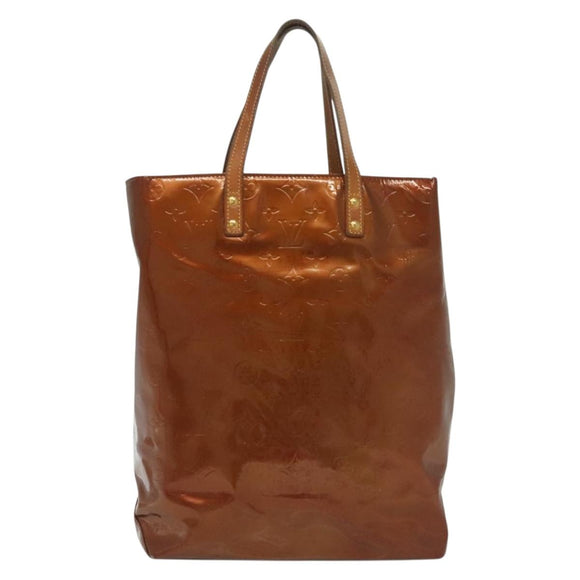 LOUIS VUITTON Monogram Vernis Reade MM Hand Bag Bronze M91143 LV Auth 137923