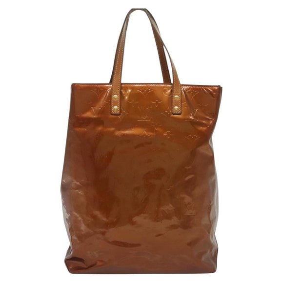 LOUIS VUITTON Monogram Vernis Reade MM Hand Bag Bronze M91143 LV Auth 137923