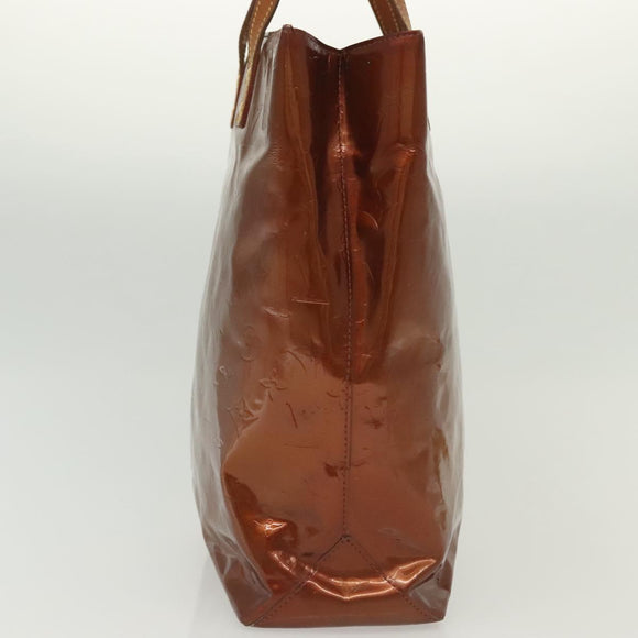 LOUIS VUITTON Monogram Vernis Reade MM Hand Bag Bronze M91143 LV Auth 137923