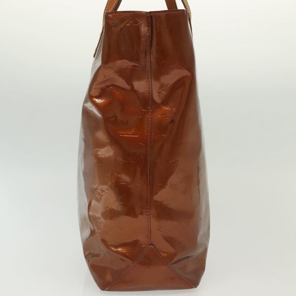 LOUIS VUITTON Monogram Vernis Reade MM Hand Bag Bronze M91143 LV Auth 137923