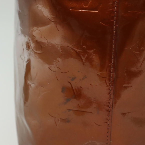 LOUIS VUITTON Monogram Vernis Reade MM Hand Bag Bronze M91143 LV Auth 137923