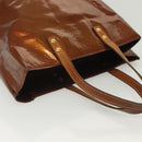 LOUIS VUITTON Monogram Vernis Reade MM Hand Bag Bronze M91143 LV Auth 137923-7