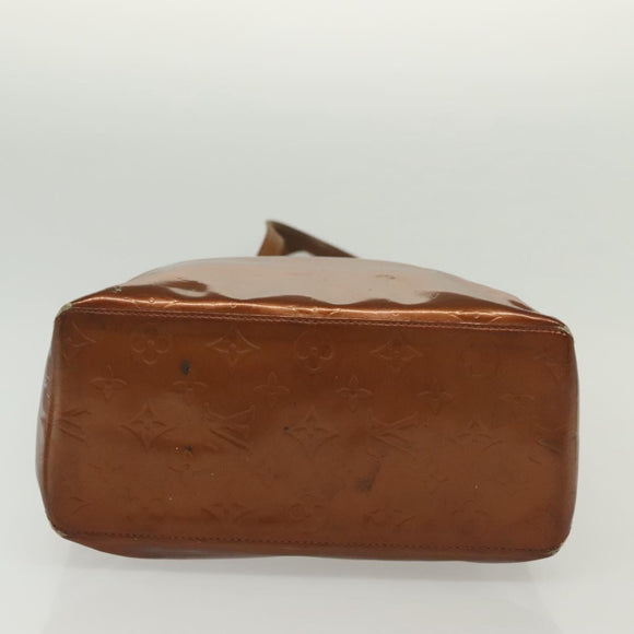 LOUIS VUITTON Monogram Vernis Reade MM Hand Bag Bronze M91143 LV Auth 137924