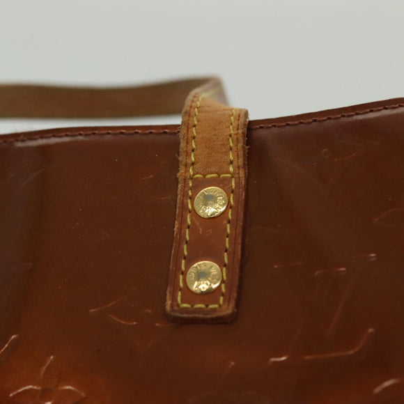 LOUIS VUITTON Monogram Vernis Reade MM Hand Bag Bronze M91143 LV Auth 137924
