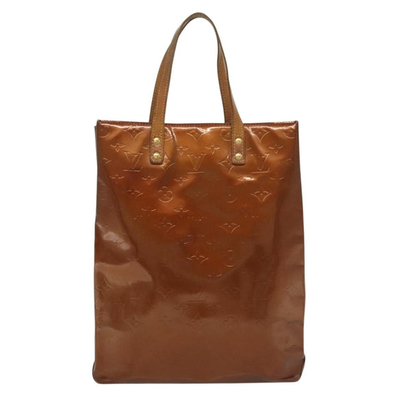 LOUIS VUITTON Monogram Vernis Reade MM Hand Bag Bronze M91143 LV Auth 137924