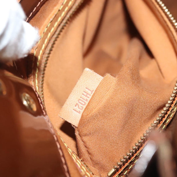 LOUIS VUITTON Monogram Vernis Reade MM Hand Bag Bronze M91143 LV Auth 137924