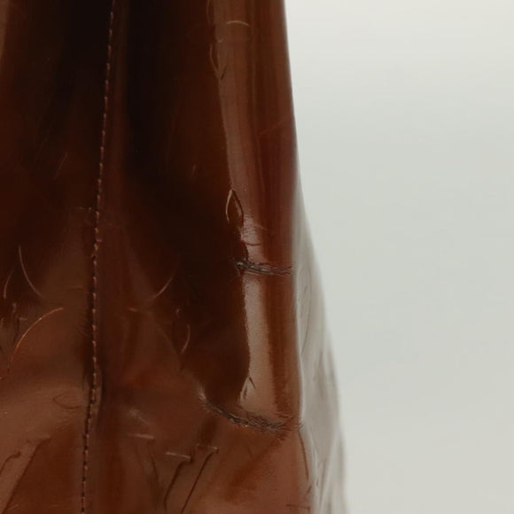 LOUIS VUITTON Monogram Vernis Reade MM Hand Bag Bronze M91143 LV Auth 137924