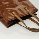 LOUIS VUITTON Monogram Vernis Reade MM Hand Bag Bronze M91143 LV Auth 137924-19