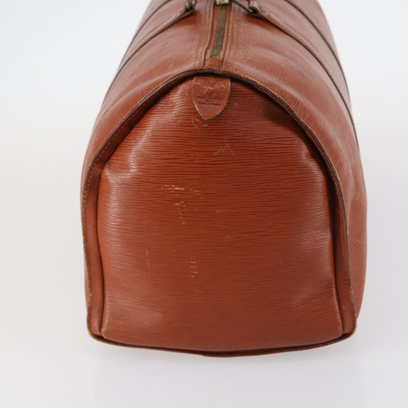 LOUIS VUITTON Epi Keepall 45 Boston Bag Vintage Brown M42978 LV Auth 137926