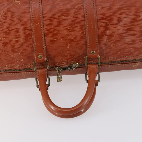 LOUIS VUITTON Epi Keepall 45 Boston Bag Vintage Brown M42978 LV Auth 137926
