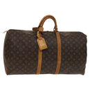 LOUIS VUITTON Monogram Keepall 55 Boston Bag M41424 LV Auth 137935-1