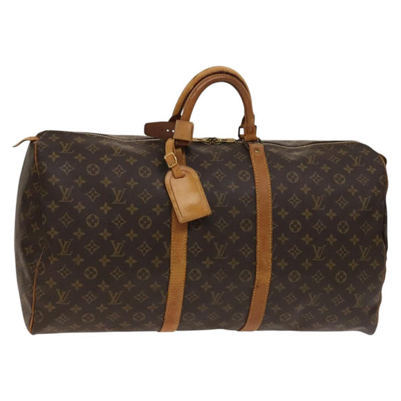 LOUIS VUITTON Monogram Keepall 55 Boston Bag M41424 LV Auth 137935