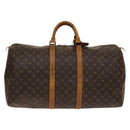 LOUIS VUITTON Monogram Keepall 55 Boston Bag M41424 LV Auth 137935-2