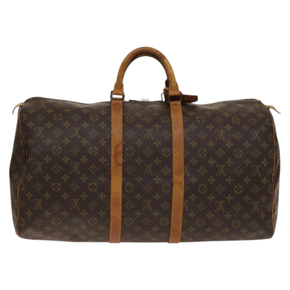 LOUIS VUITTON Monogram Keepall 55 Boston Bag M41424 LV Auth 137935