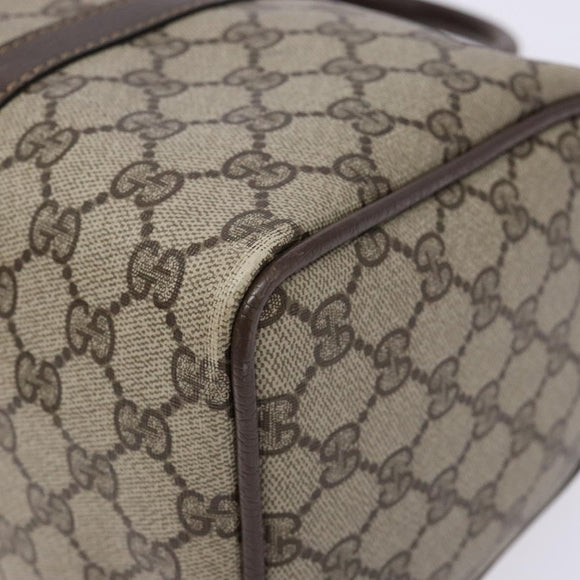 GUCCI GG Supreme Web Sherry Line Hand Bag PVC Beige Gold 24 012 3842 Auth 137938