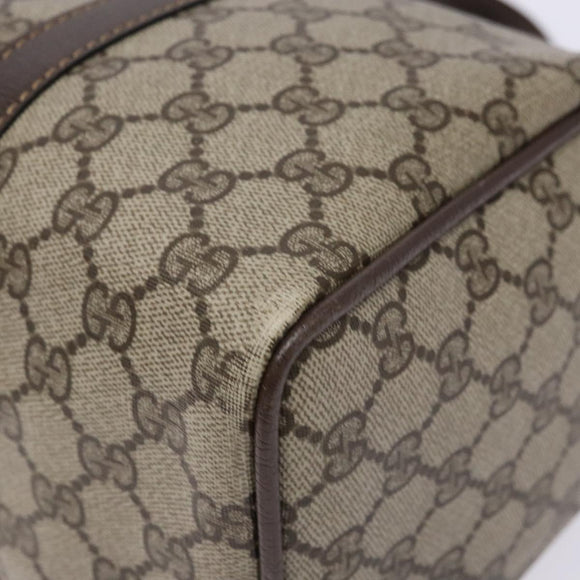 GUCCI GG Supreme Web Sherry Line Hand Bag PVC Beige Gold 24 012 3842 Auth 137938