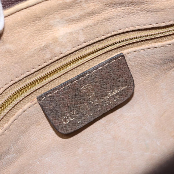 GUCCI GG Supreme Web Sherry Line Hand Bag PVC Beige Gold 24 012 3842 Auth 137938