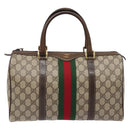 GUCCI GG Supreme Web Sherry Line Hand Bag PVC Beige Gold 24 012 3842 Auth 137938-13