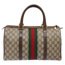 GUCCI GG Supreme Web Sherry Line Hand Bag PVC Beige Gold 24 012 3842 Auth 137938-2