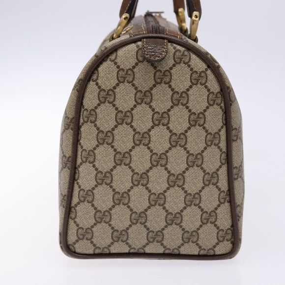 GUCCI GG Supreme Web Sherry Line Hand Bag PVC Beige Gold 24 012 3842 Auth 137938