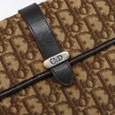 Christian Dior Trotter Canvas Shoulder Bag Brown Gold Auth 137942-14