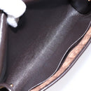 Christian Dior Trotter Canvas Shoulder Bag Brown Gold Auth 137942-17