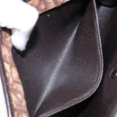 Christian Dior Trotter Canvas Shoulder Bag Brown Gold Auth 137942-20