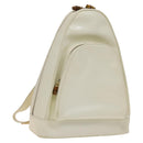 GUCCI Bamboo Body Bag Patent leather White Gold 003 3444 0127 Auth 137949-1