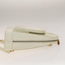 GUCCI Bamboo Body Bag Patent leather White Gold 003 3444 0127 Auth 137949-3