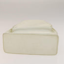 GUCCI Bamboo Body Bag Patent leather White Gold 003 3444 0127 Auth 137949-9