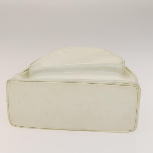 GUCCI Bamboo Body Bag Patent leather White Gold 003 3444 0127 Auth 137949