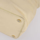 CHANEL Hand Bag Caviar Skin Beige Gold CC Auth 137950-9