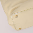 CHANEL Hand Bag Caviar Skin Beige Gold CC Auth 137950-15