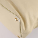 CHANEL Hand Bag Caviar Skin Beige Gold CC Auth 137950-16