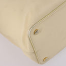 CHANEL Hand Bag Caviar Skin Beige Gold CC Auth 137950-17