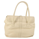 CHANEL Hand Bag Caviar Skin Beige Gold CC Auth 137950-2