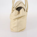 CHANEL Hand Bag Caviar Skin Beige Gold CC Auth 137950-3