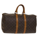 LOUIS VUITTON Monogram Keepall Bandouliere 45 Boston Bag M41418 LV Auth 137951-1