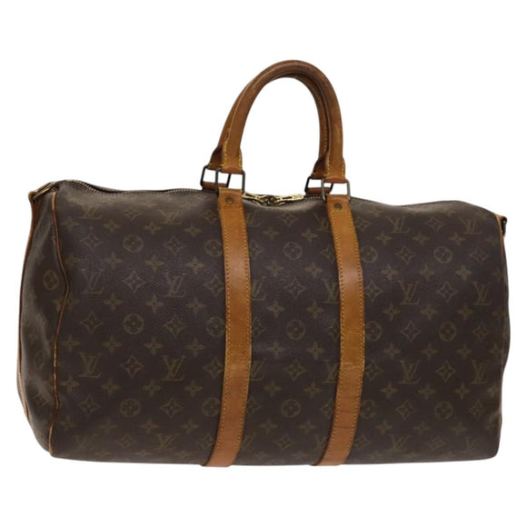 LOUIS VUITTON Monogram Keepall Bandouliere 45 Boston Bag M41418 LV Auth 137951